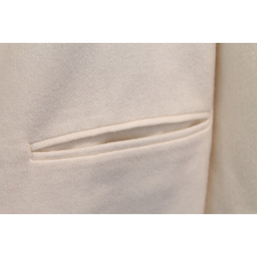 Madisons Vintage Wool Blazer Womens size 10 Ivory Lined Single Breasted - Picture 5 of 11